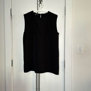 Zara Mjni Black Dress with shoulder pads.